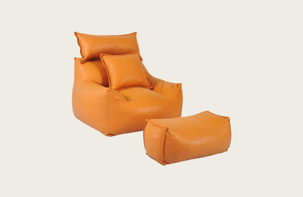 Lazy Sofa -Copper Orange (W95 x D90+25 x H85cm)  