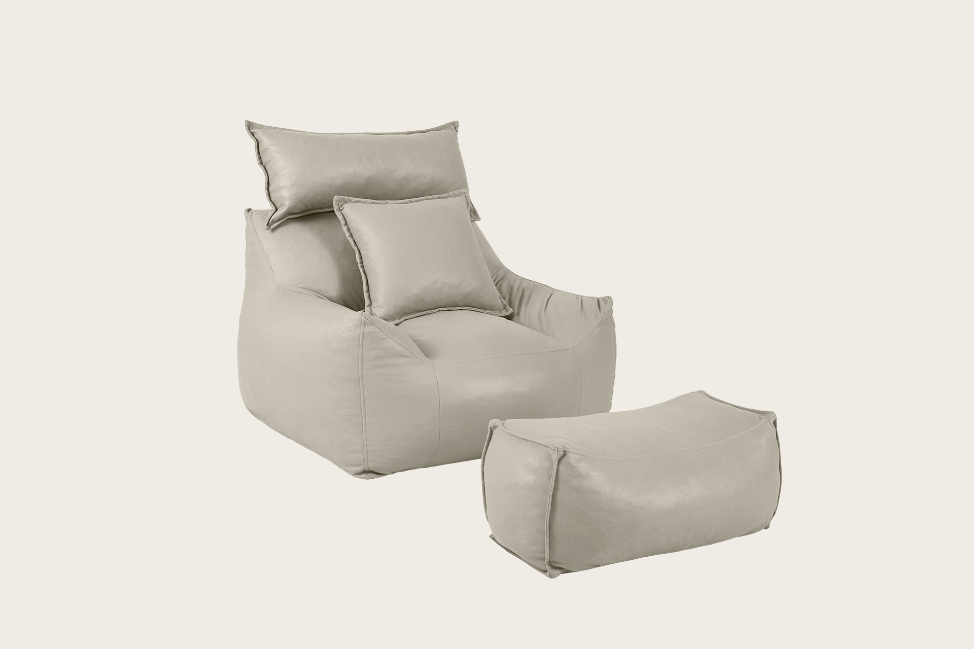 Lazy Sofa -Pastel Gray (W95 x D90+25 x H85cm)  Original price: 3380